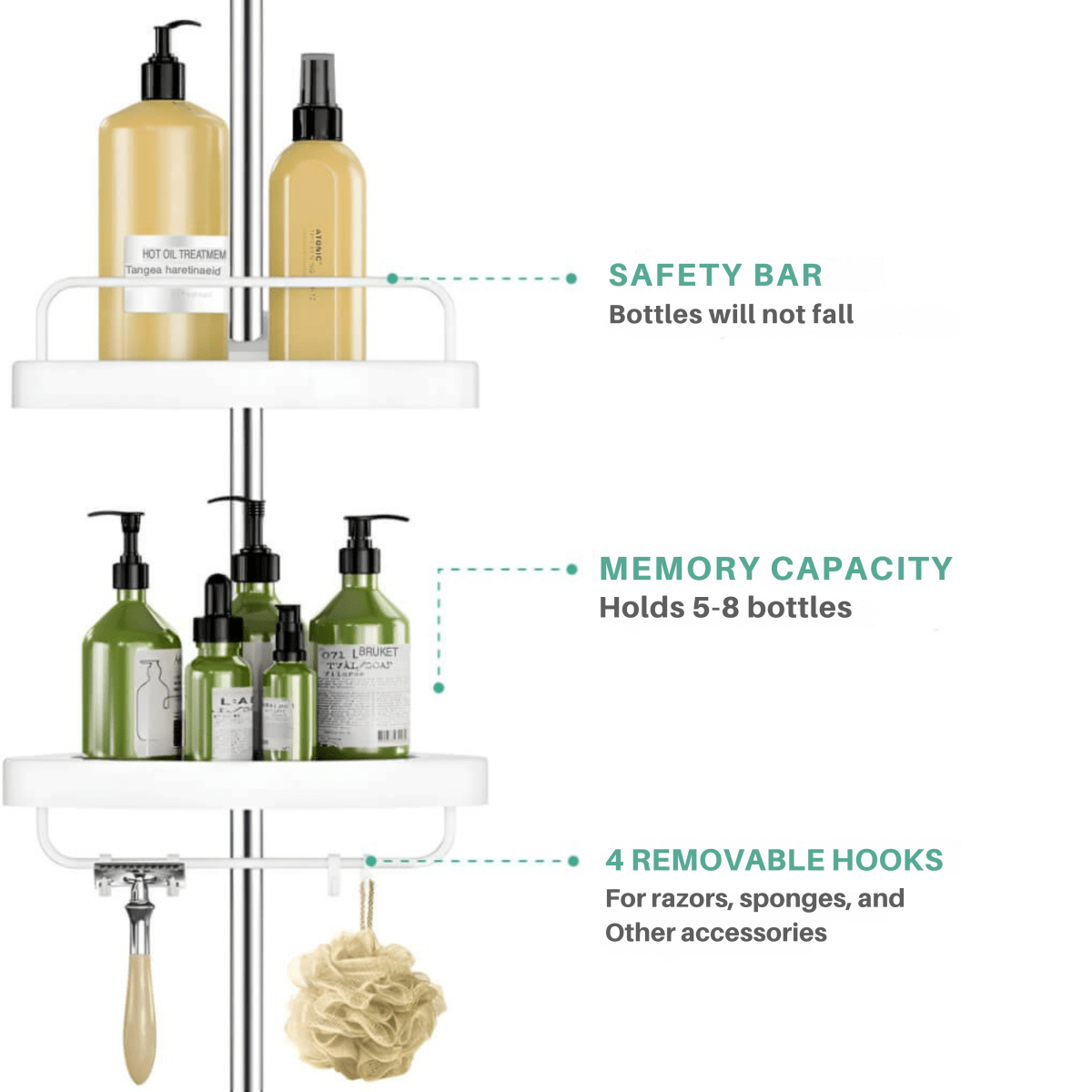 ORGANIVA – Justerbart förvaringshyllsystem för badrummet