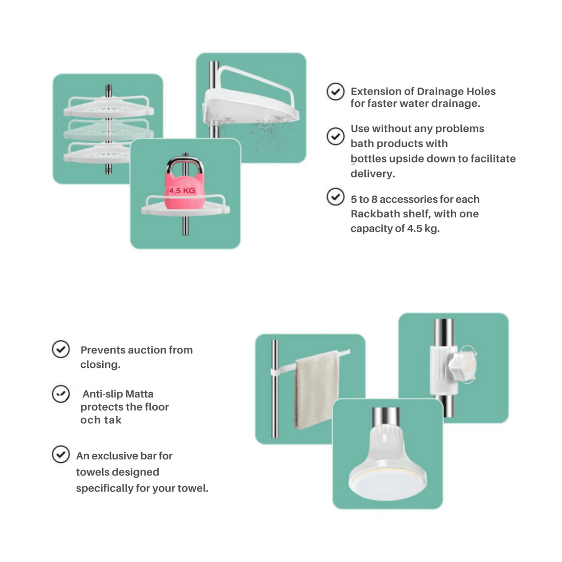 ORGANIVA – Justerbart förvaringshyllsystem för badrummet