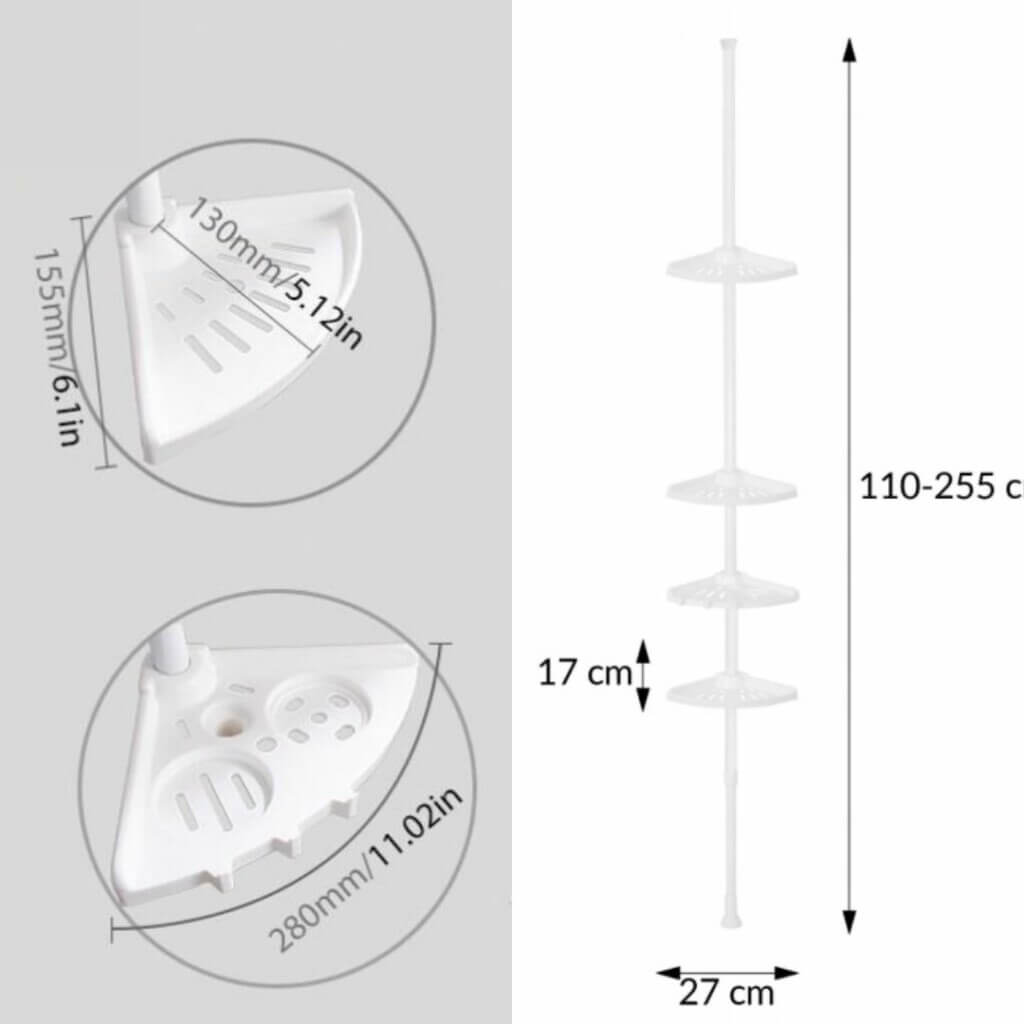ORGANIVA – Justerbart förvaringshyllsystem för badrummet