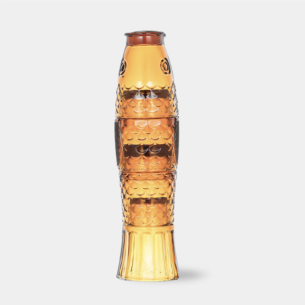 Staplbara Koi Fisk Glas – Set om 4 Färgglada Tumblers