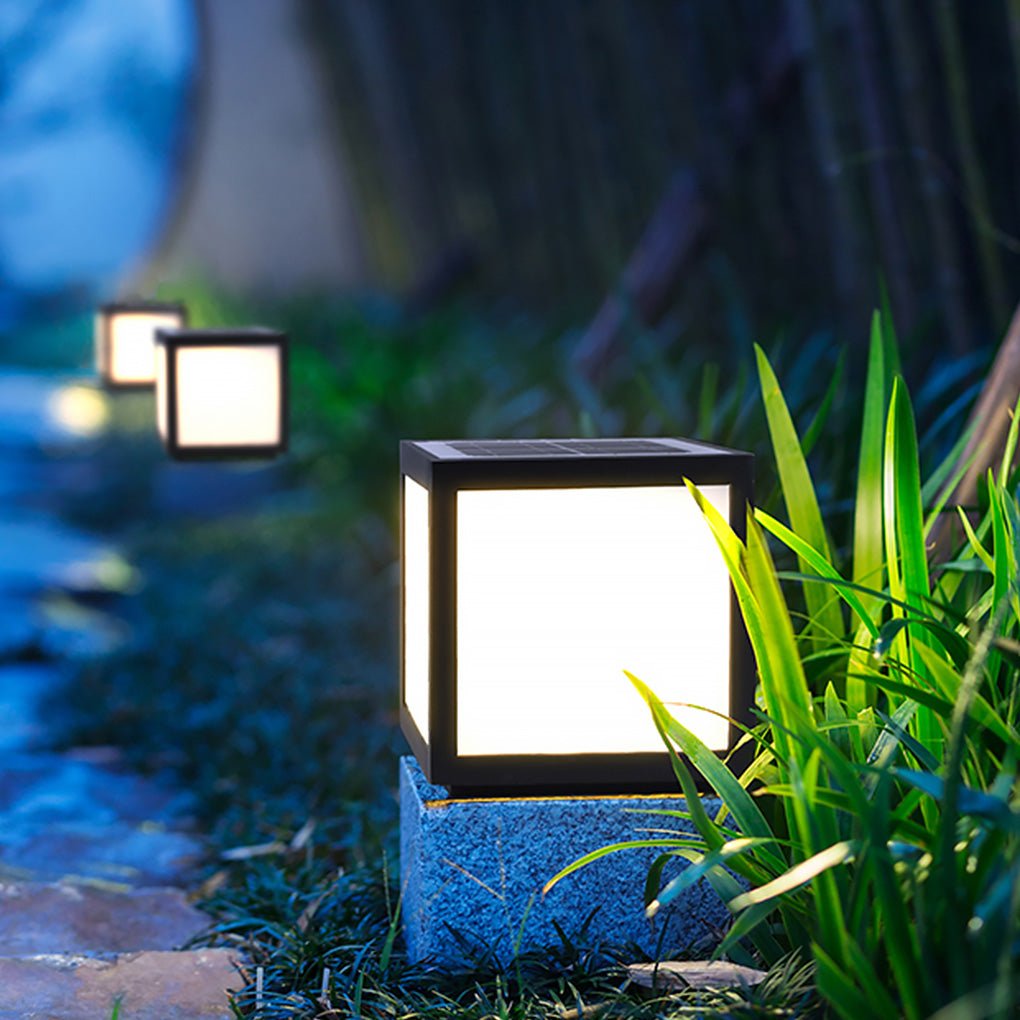 Solar Black Utomhus LED Stolplykta