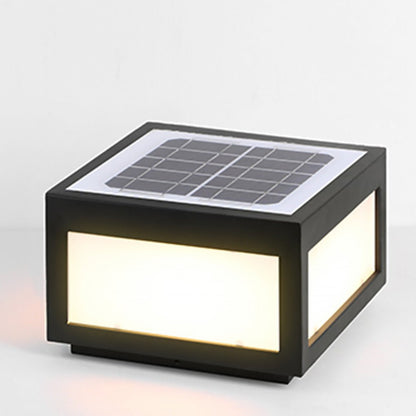 Solar Black Utomhus LED Stolplykta