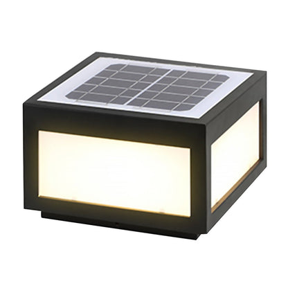 Solar Black Utomhus LED Stolplykta
