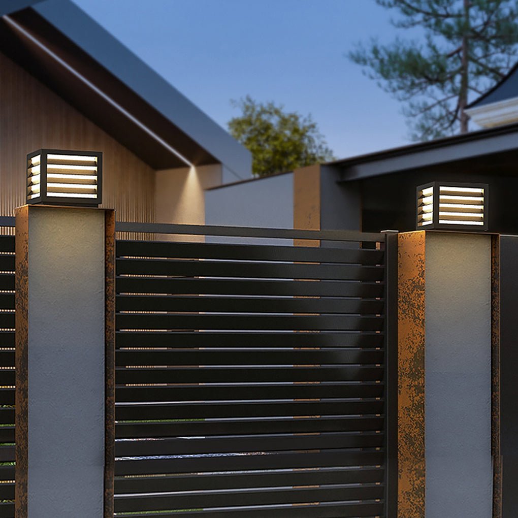 Utomhus Trädgård Stolplykta med Solar LED