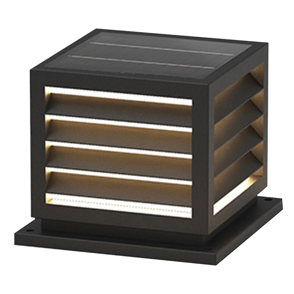 Utomhus Trädgård Stolplykta med Solar LED