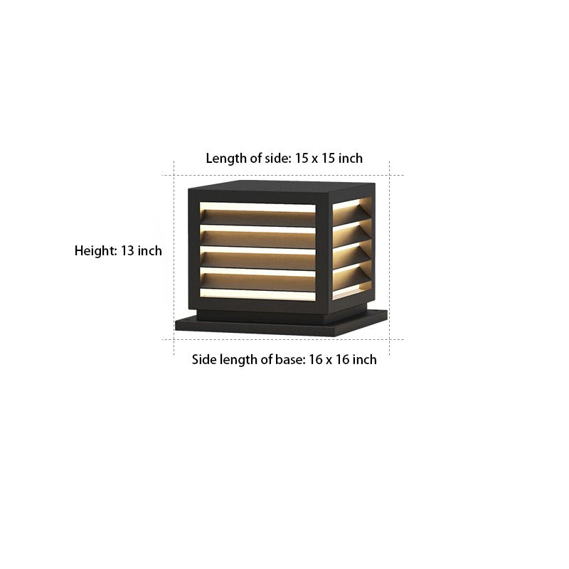 Utomhus Trädgård Stolplykta med Solar LED