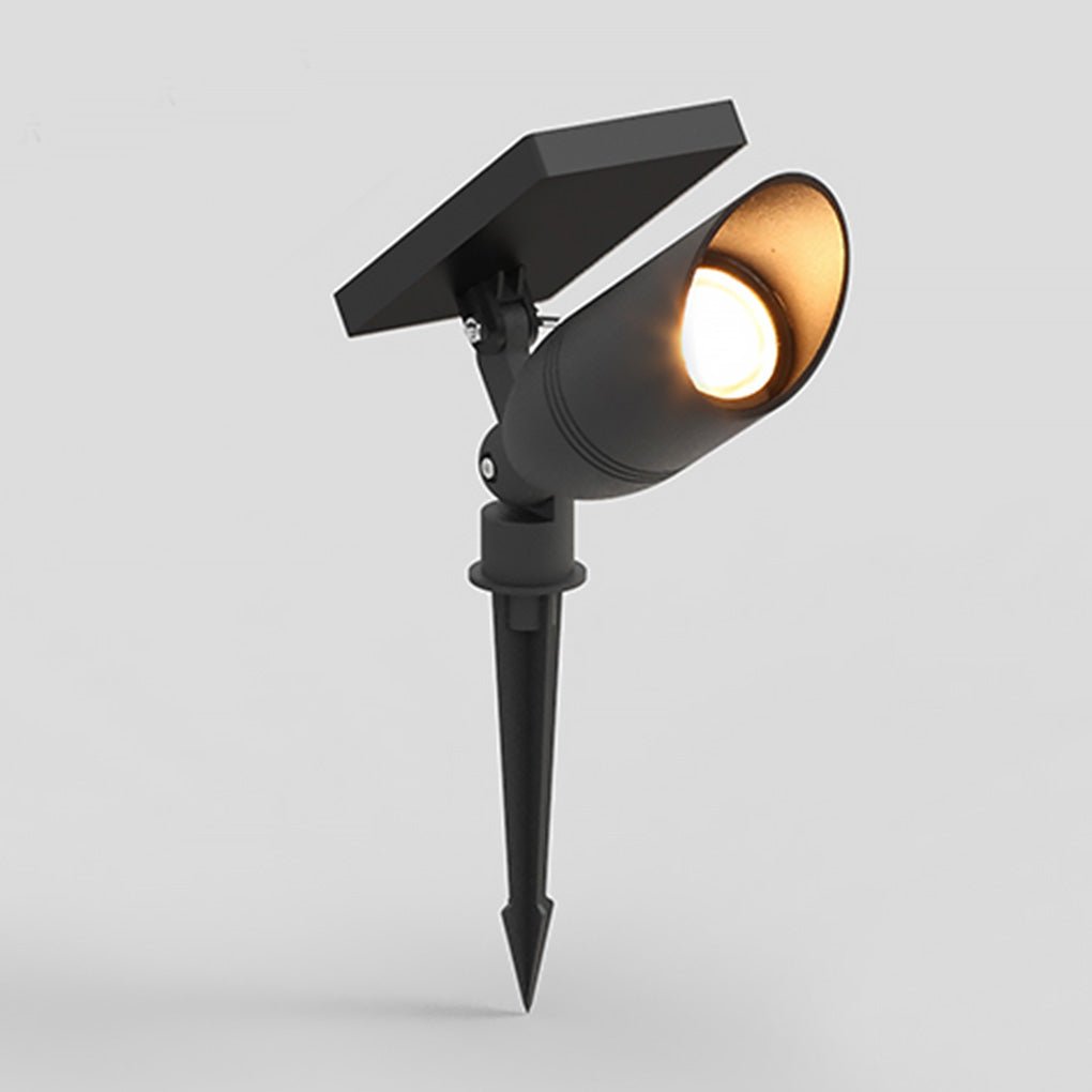 Trädgård Solar LED Landskaps Spotlights Svart
