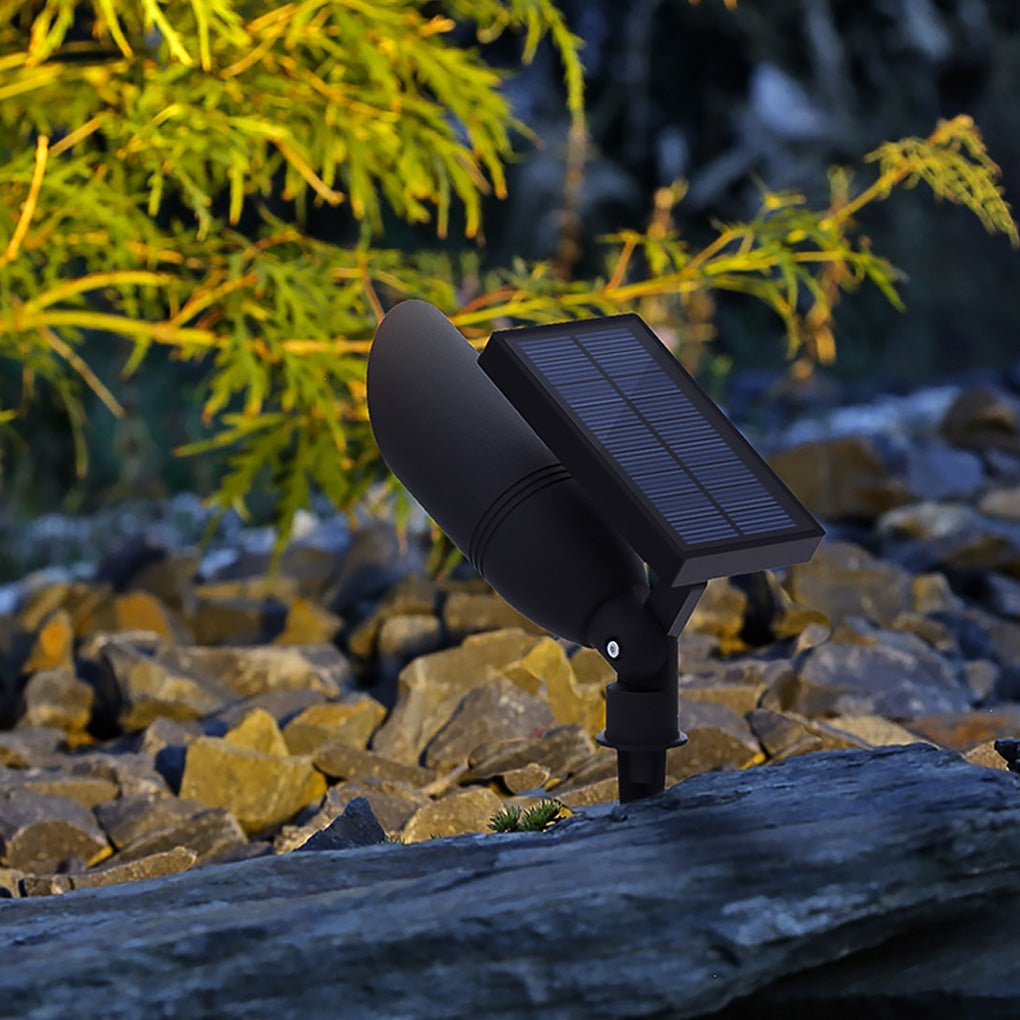 Trädgård Solar LED Landskaps Spotlights Svart