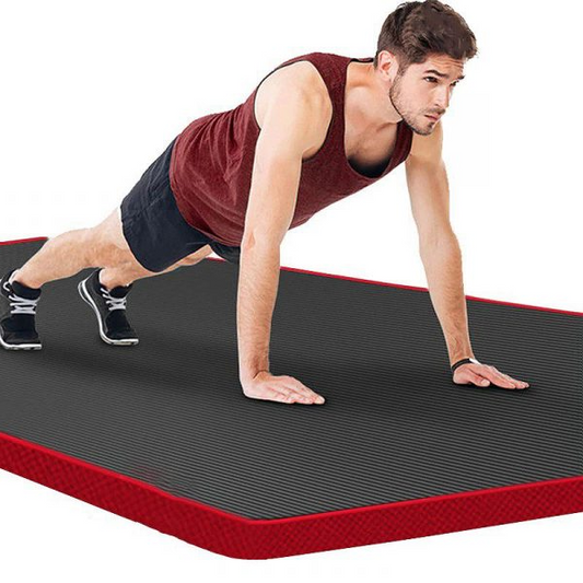 RoyaleGlow Fitness Mat Mäns Högdensitets Tränings Yoga Icke-Slip Mat För Gym Hem
