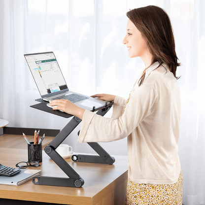 Luxora Justerbart Laptopstativ För Skrivbord Med Musmatta