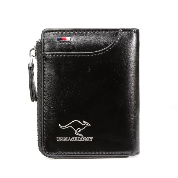 Royaleva Herrers RFID-blocker plånbok med dragkedja Multi kreditkortshållare khaki brun svart