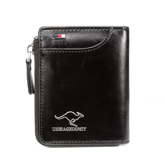 Royaleva Herrers RFID-blocker plånbok med dragkedja Multi kreditkortshållare khaki brun svart