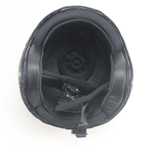 Royaleva Retro Vintage Motorcykelhjälm Öppen Ansikte Med Goggle Mask