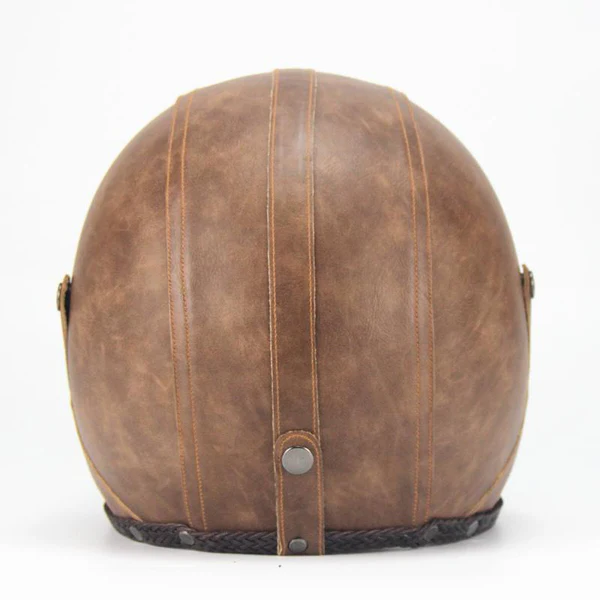 Royaleva Retro Vintage Motorcykelhjälm Öppen Ansikte Med Goggle Mask