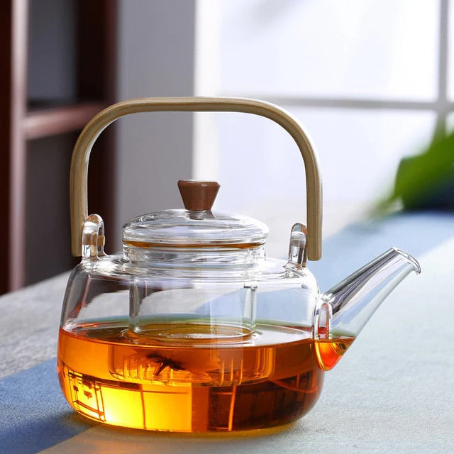 Värmebeständig borosilikatglas tekanna