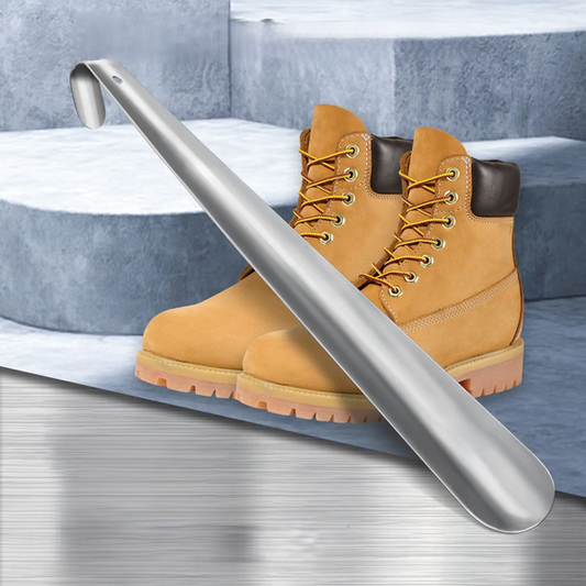 RoyaleGlow Extra Lång Metall Skohorn – 16.5" Handtag