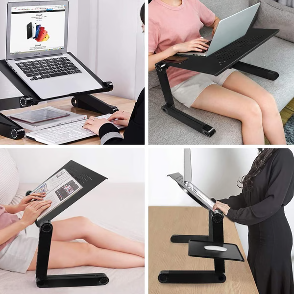 Luxora Justerbart Laptopstativ För Skrivbord Med Musmatta