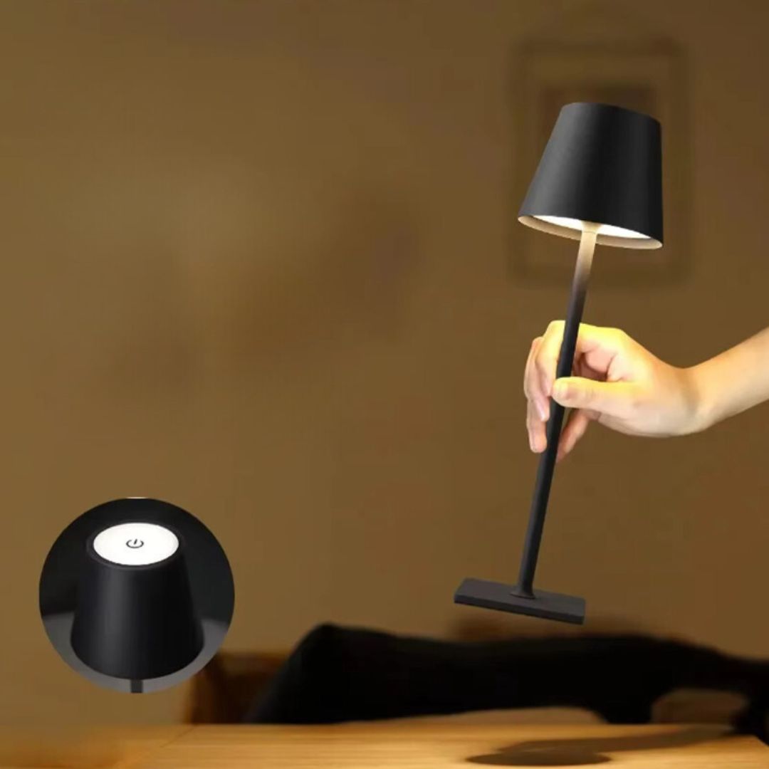 Elegant LED-bordslampa med batteri