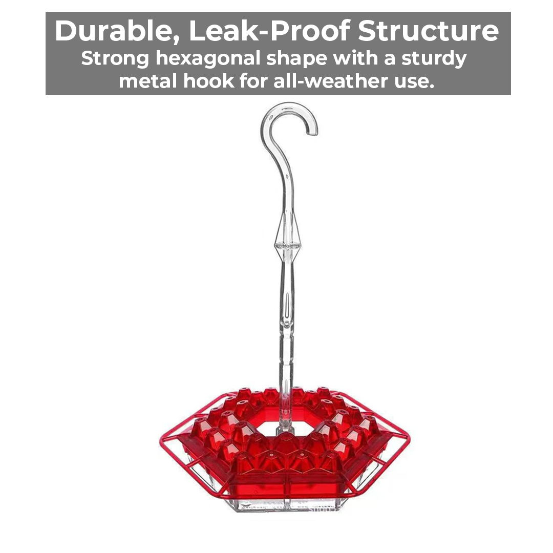 Myggsäker kolibri matare med 30 bi-resistenta portar