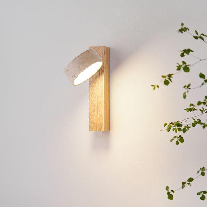 Travertin Vägghängd Lampa – Wabi Sabi Stil Vägglampa för Moderna Interiörer