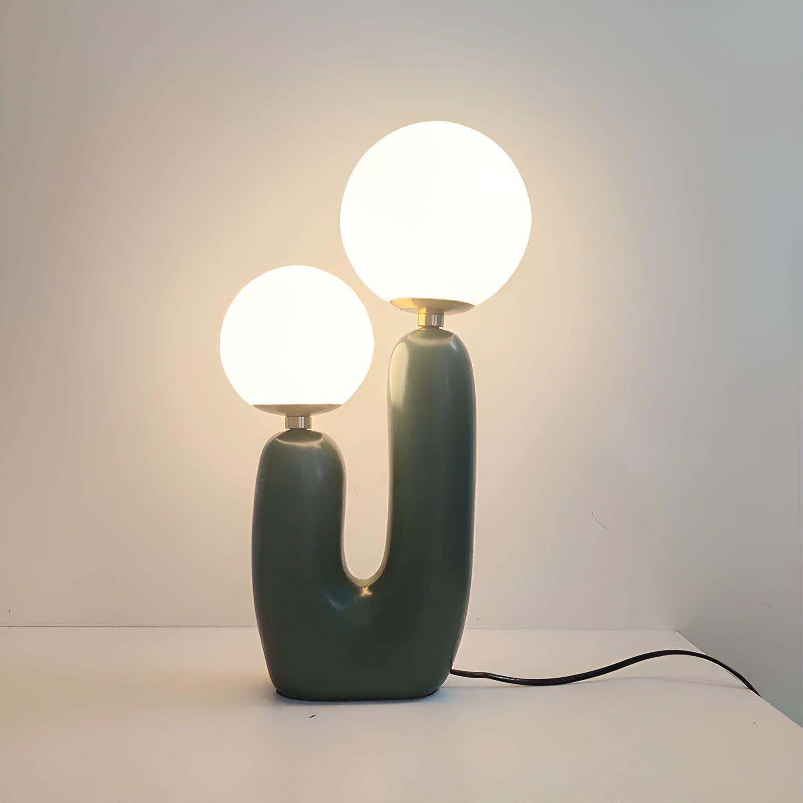 TwinGlow - Kreativ nordisk bordslampa med dubbla frostat glasbollar