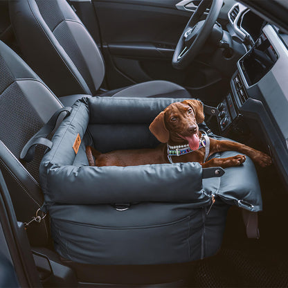 PAWLUXURY – Premium hundsäte för bilen med säkerhetsbälte &amp; elegant design