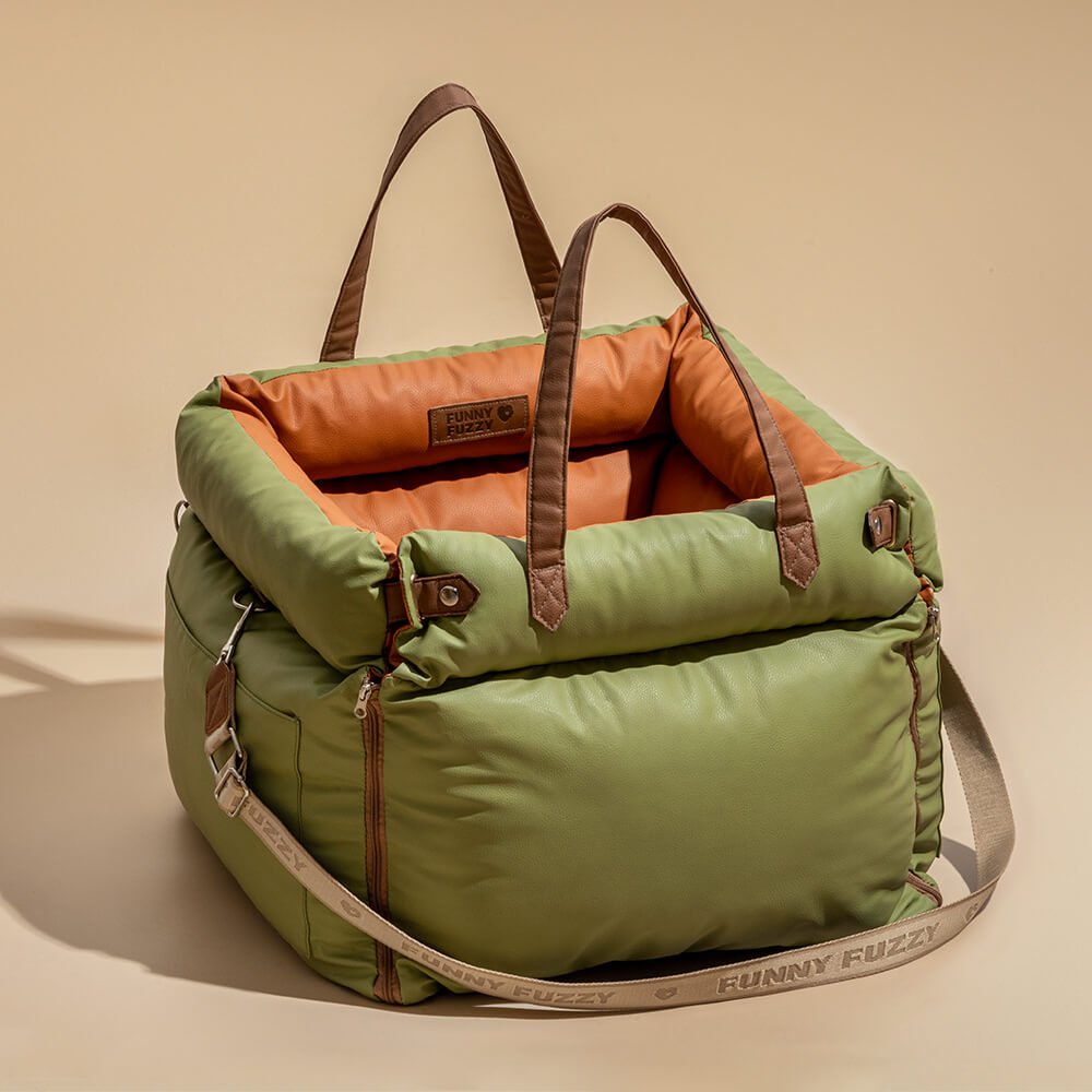 PAWLUXURY – Premium hundsäte för bilen med säkerhetsbälte &amp; elegant design