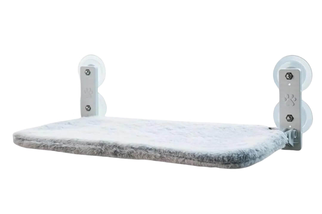 Pawperch – Fällbar katthängmatta med väggvänlig hållare | Borrlös fönsterplats för katter