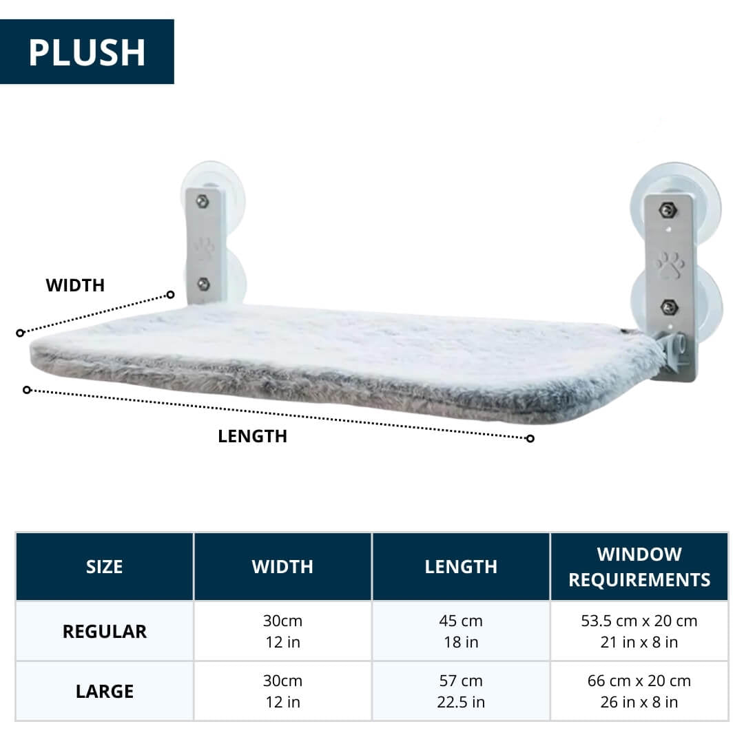 Pawperch – Fällbar katthängmatta med väggvänlig hållare | Borrlös fönsterplats för katter