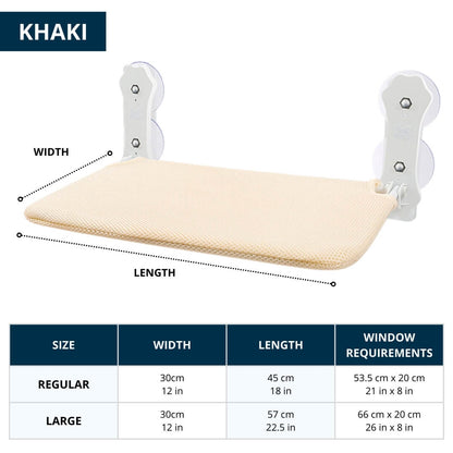 Pawperch – Fällbar katthängmatta med väggvänlig hållare | Borrlös fönsterplats för katter