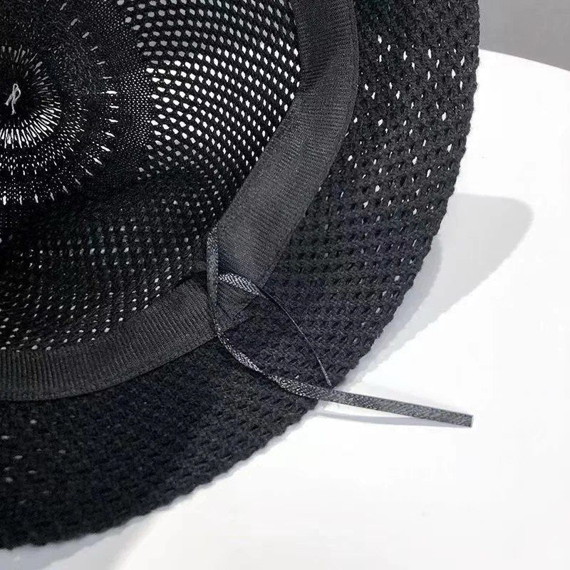 Marlene Straw Hat - Elegant Retro Strand Straw Hat för kvinnor