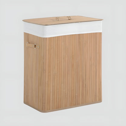 EcoTidy Korg – Bambu Tvättkorg med 2 Fack