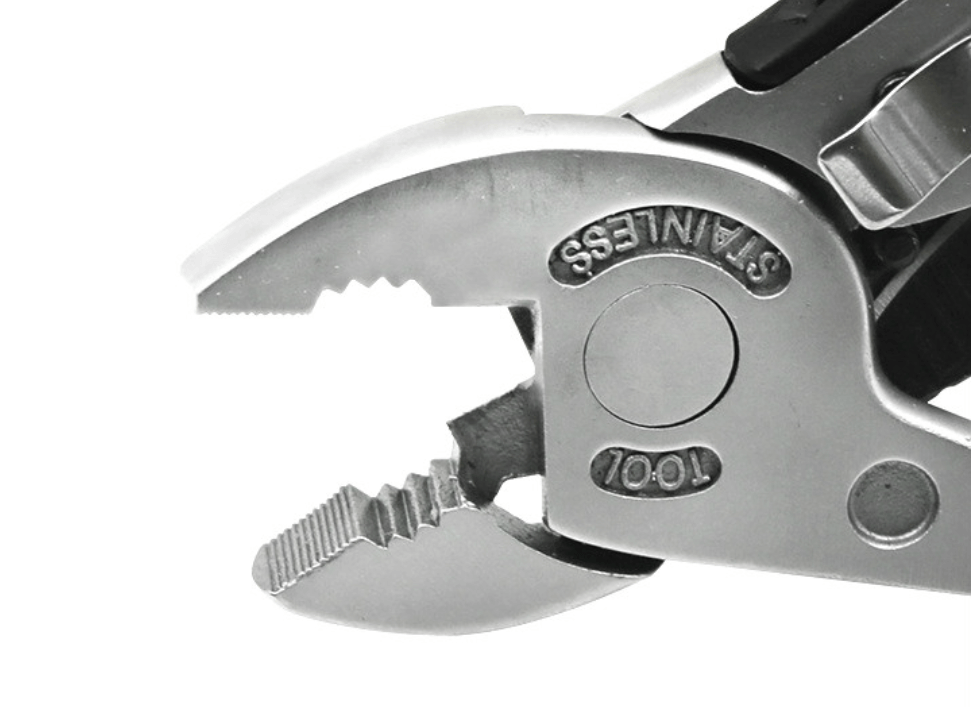 Carvallo SteelMate 9-i-1 | Kompakt & Robust | Rostfritt stål | Inkl. Nylonfodral