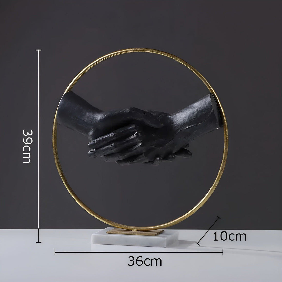 Handshake Decor - Kreativ Skakande Händer Staty för Lyxig Dekoration