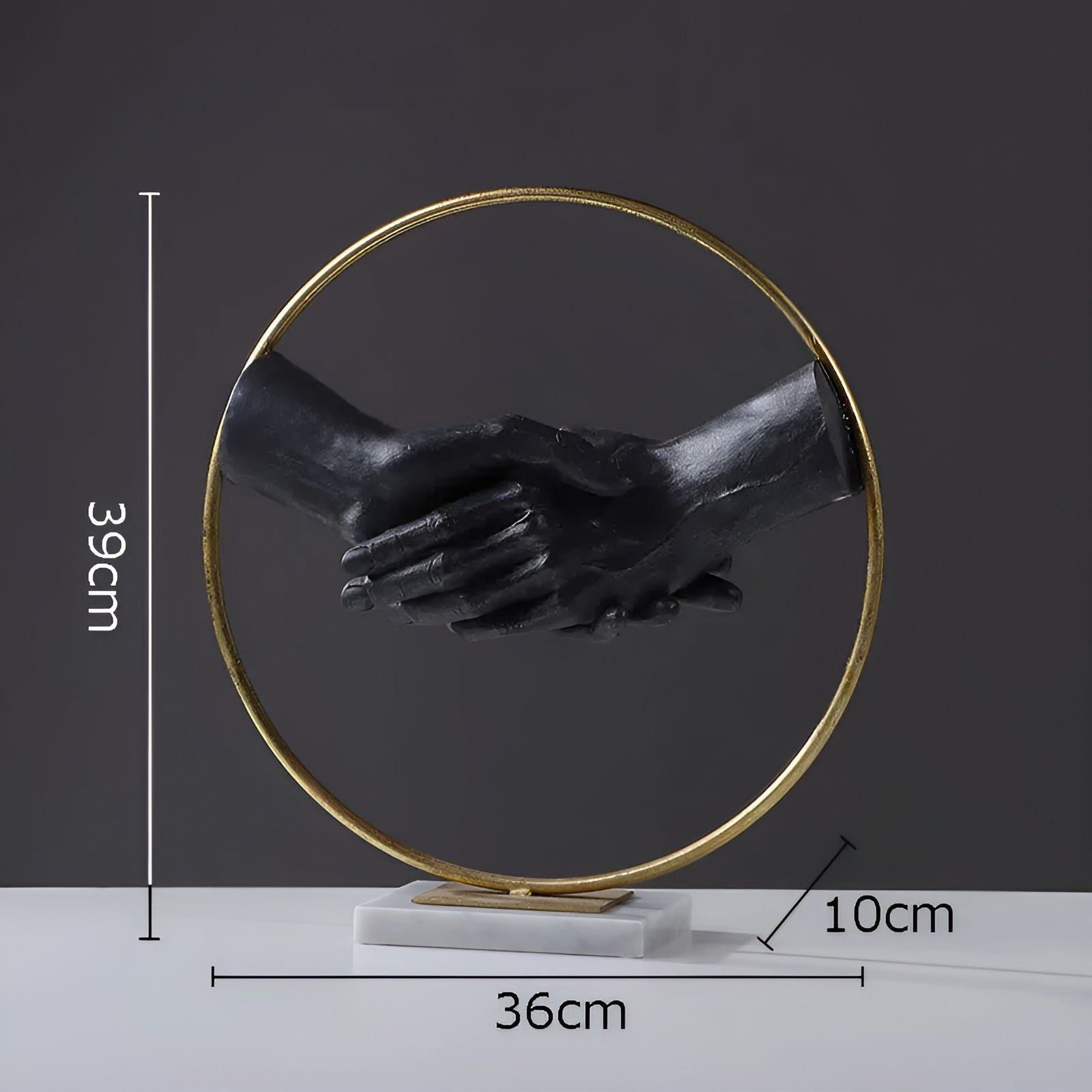 Handshake Decor - Kreativ Skakande Händer Staty för Lyxig Dekoration