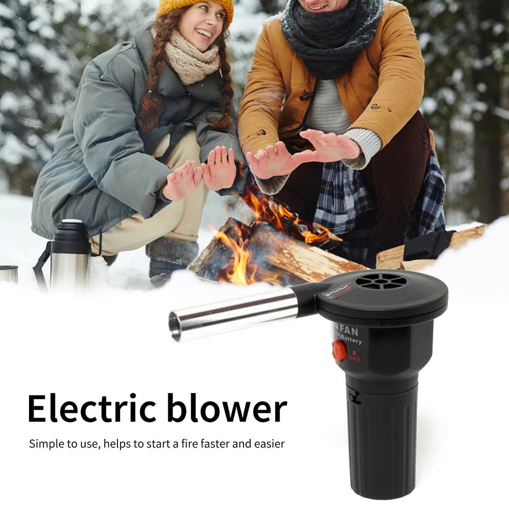 Bärbara BBQ Eldblåsan – Aluminium Handblåsare för Grillning, Camping &amp; Picknickar