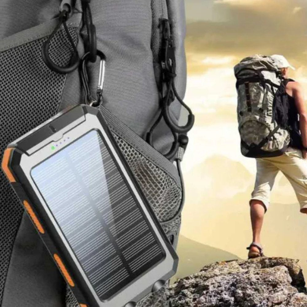 Solenergi Power Bank Vattentålig Bärbar Laddare