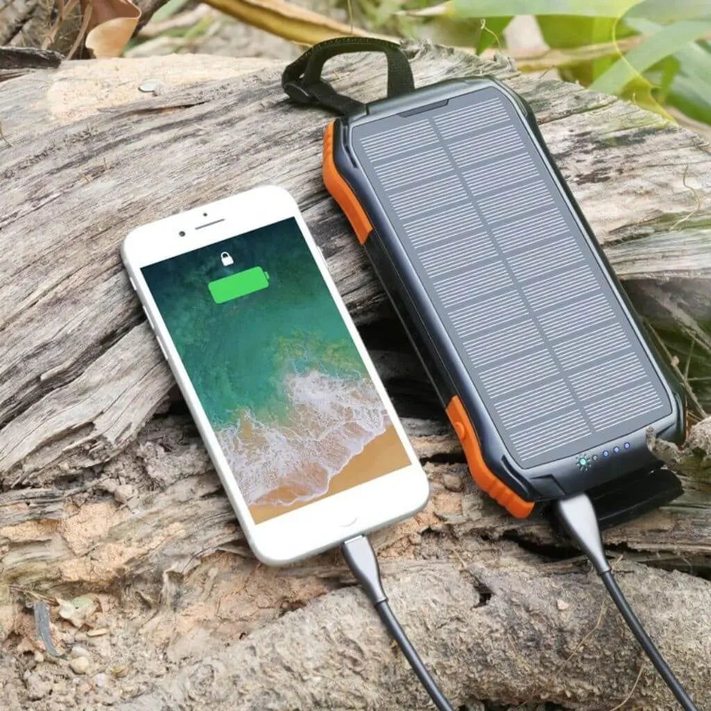 Powerbank Solar Snabbladdning Utomhus Vattentät