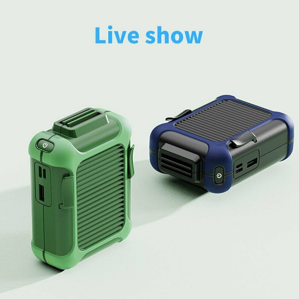 Royallure Hands-Free Bärbar Midjefläkt - Justerbar, Uppladdningsbar, Tyst Kyllösning för Utomhusaktiviteter