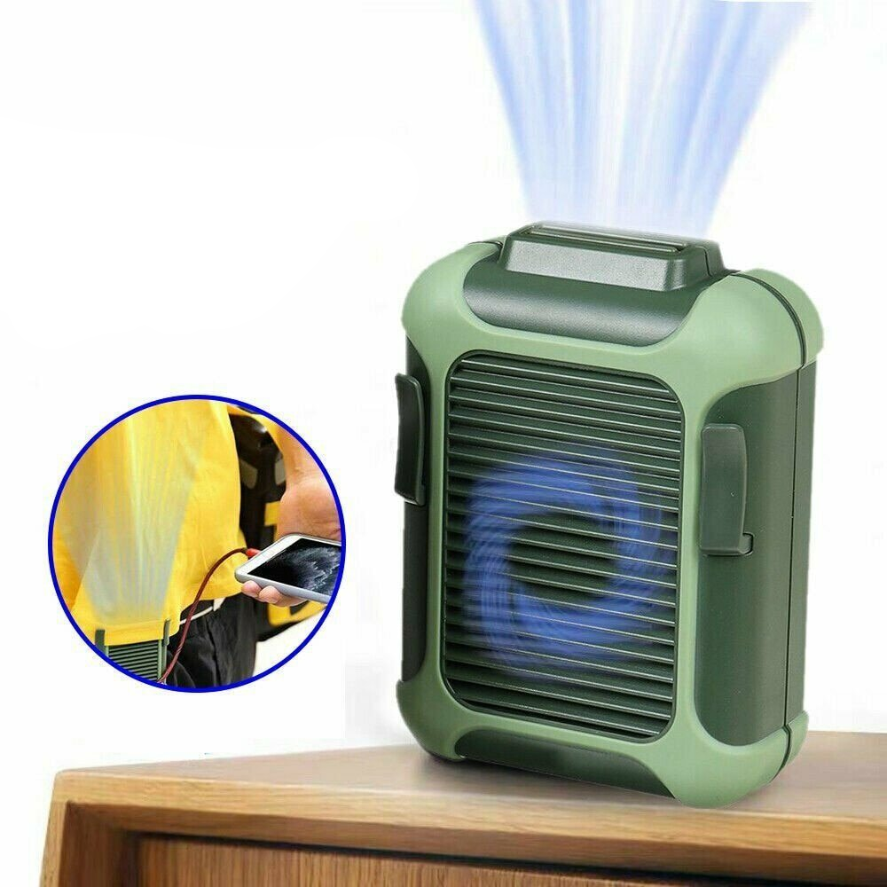 Royallure Hands-Free Bärbar Midjefläkt - Justerbar, Uppladdningsbar, Tyst Kyllösning för Utomhusaktiviteter