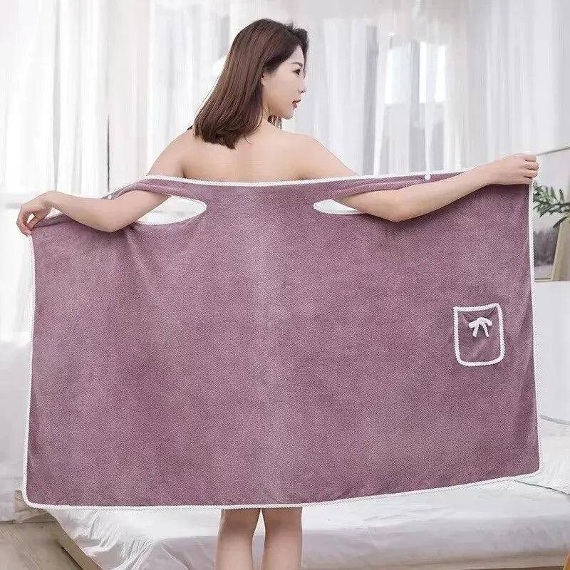 Bärbart damhandduk - Snabbtorkande, elegant och lätt handduk för strand, spa och fitness