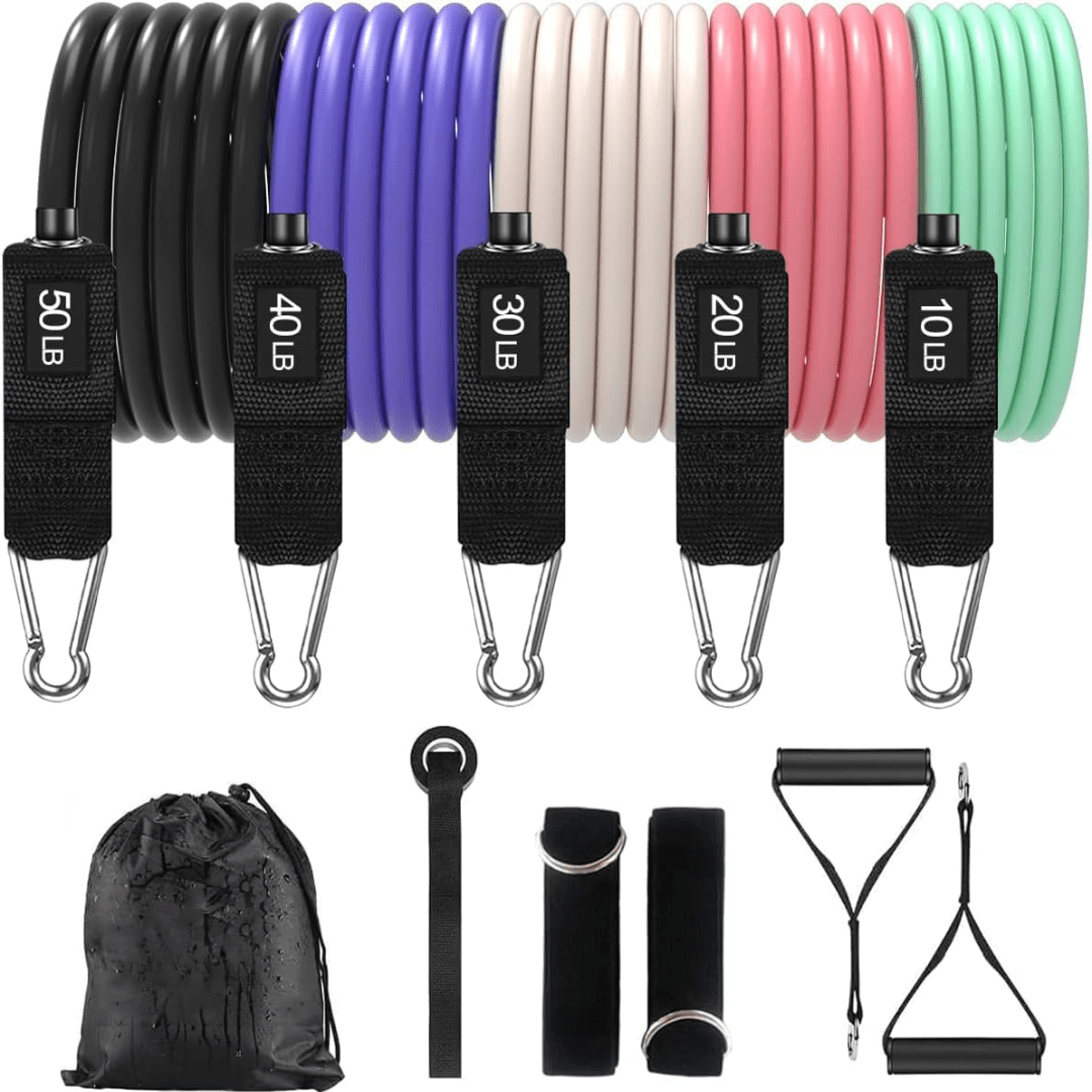 Power Grip Resistance Bands - Justerbara helkropps träningsband - Styrka-, flexibilitets- &amp; rörlighetsträning - Hållbara &amp; bärbara