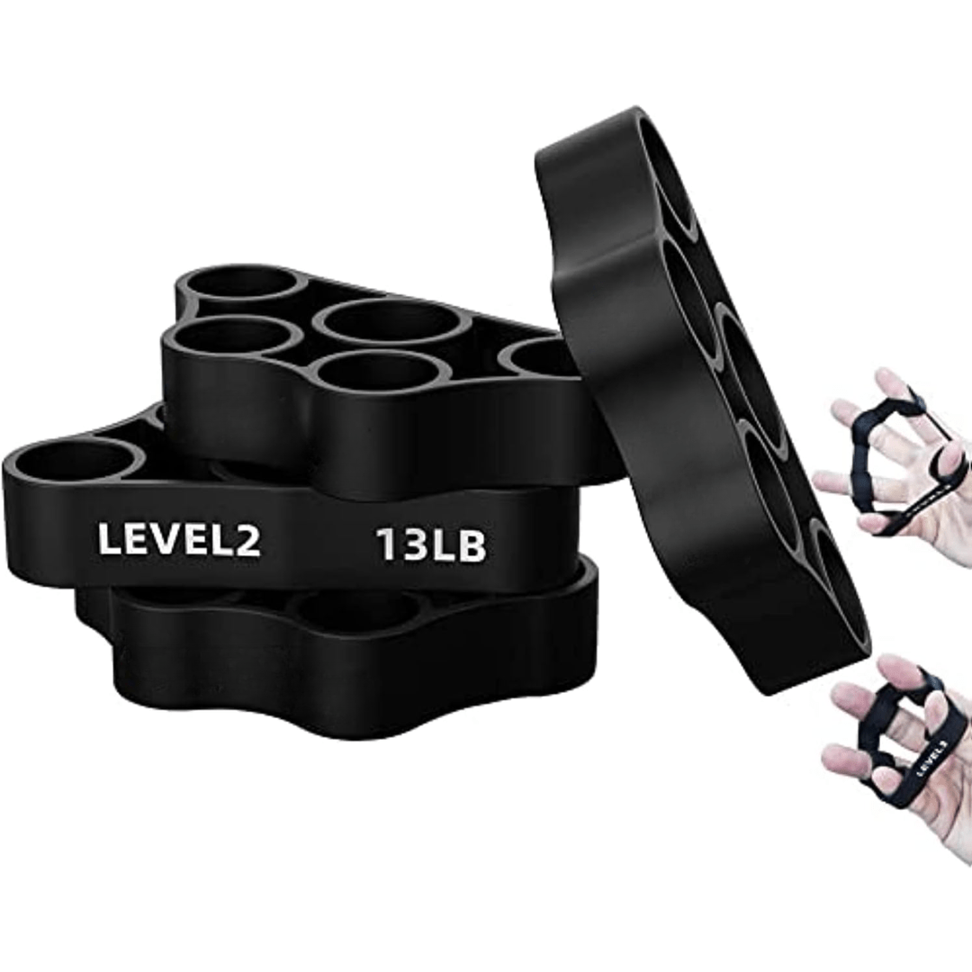 PowerGrip Hand Strengthener Set - 4 Motståndsnivåer - Styrketräning för finger, hand och underarm - kompakt och hållbar design