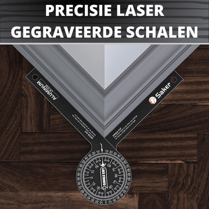 Precisionsgickar sågning hörnmätverktyg – Lasergraverad vinkelmätare för exakta trä- och kakelsnitt