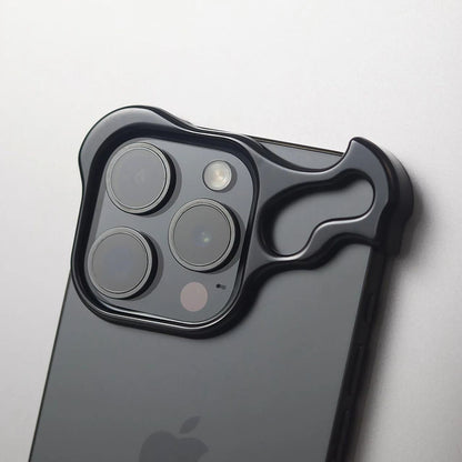 iPhone Fodral Klar Minimalistisk Metallkant Design