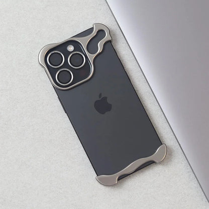 iPhone Fodral Klar Minimalistisk Metallkant Design