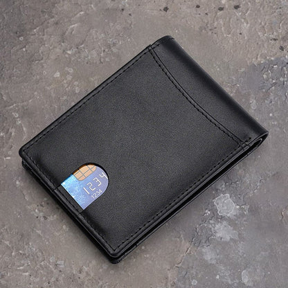 Läderplånbok Slim RFID-blockering med spårning