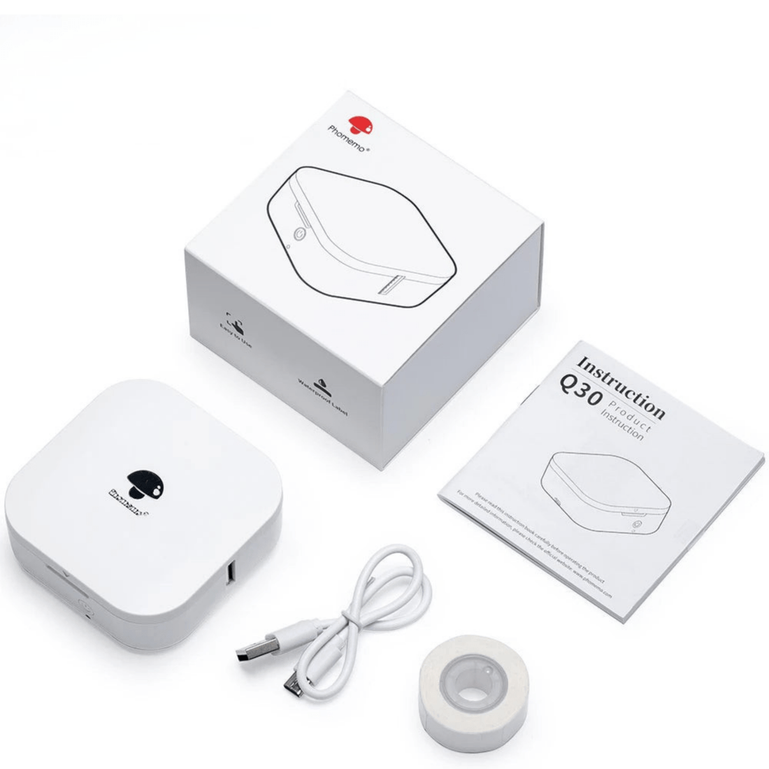 PRINTIFY – Trådlös termisk etikettutskriftare med Bluetooth &amp; bärbar bläcklös utskrift