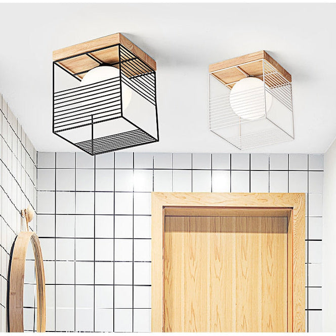 Carvallo – Modern geometrisk taklampa med sfärisk glödlampa för moderna hem