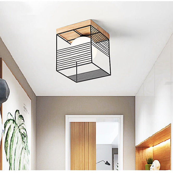 Carvallo – Modern geometrisk taklampa med sfärisk glödlampa för moderna hem